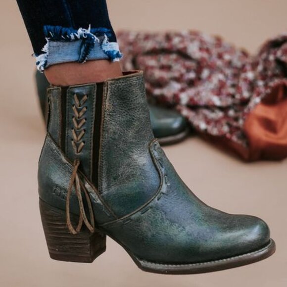 Beautiful! NWT*BED STU*Celestine Dark Teal Ankle Boots 9.5 - Picture 12 of 12